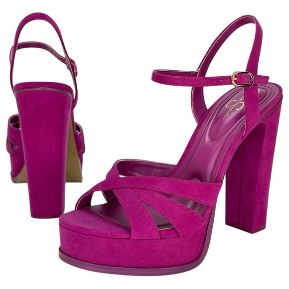 Jessica Simpson Giddings Berry Blast Womens High Heels Size 9M - Picture 9 of 12